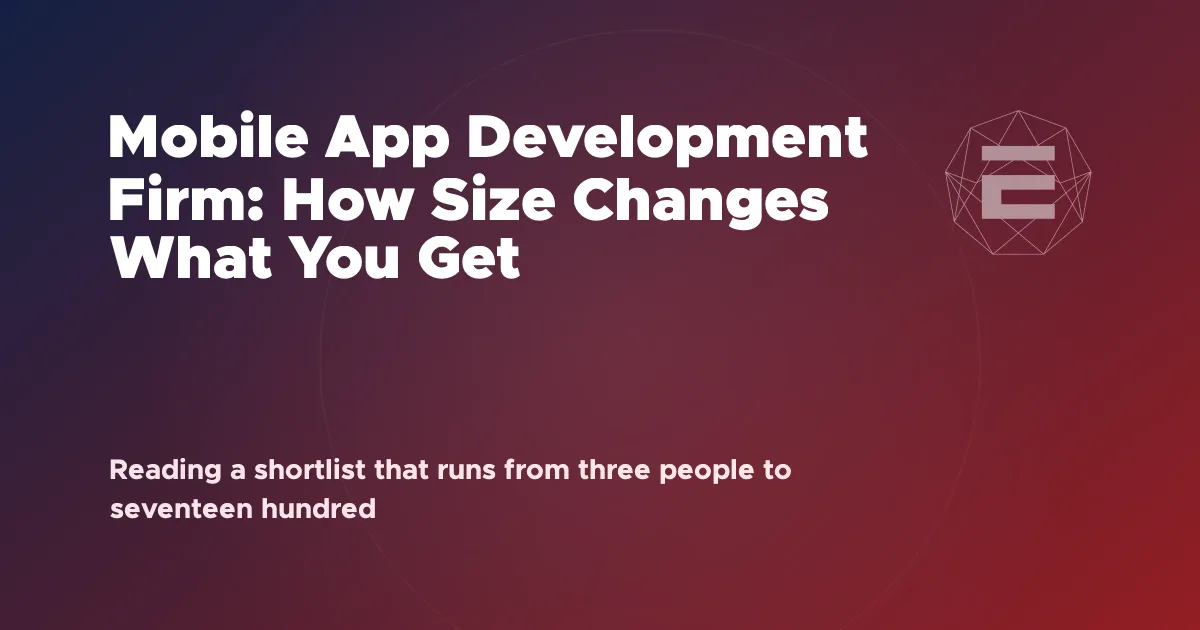 Mobile App Development Firm: How Size Changes What You Get