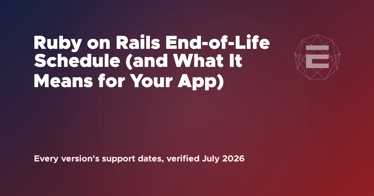 Ruby on Rails End-of-Life Schedule (and What It Means for Your App)
